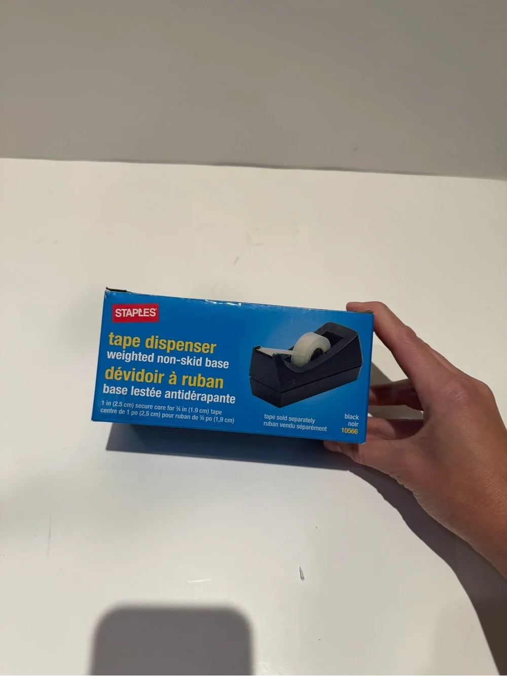 Staples Black Weighted Tape Dispenser - Non-Skid Base Office Desk Supply